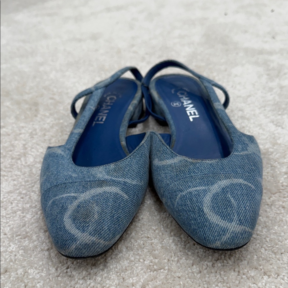 CHANEL Denim Blue Flats - Picture 2 of 4